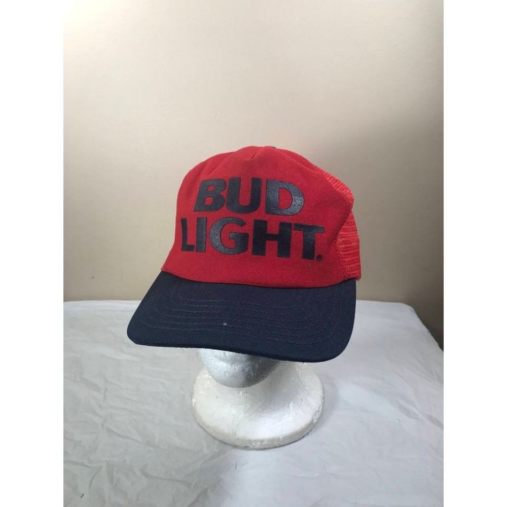 Vintage Bud Light trucker mesh snapback hat cap